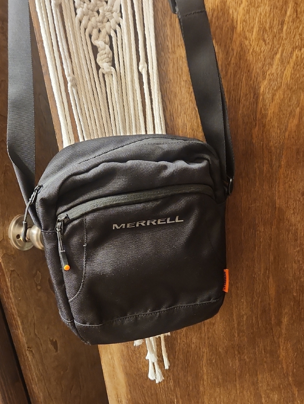 Merrell Black Compact Crossbody Belt Bag